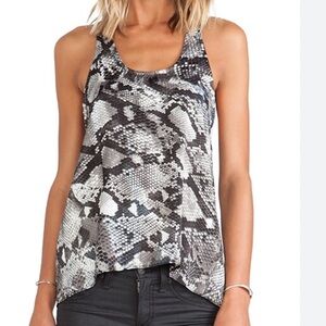 Erin Kleinberg Snake Print Lace Tank Top 0